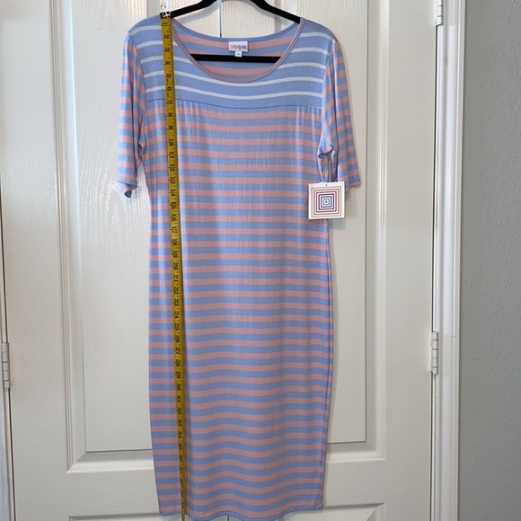 LuLaRoe woman’s dress Julia size M striped - Picture 6 of 10